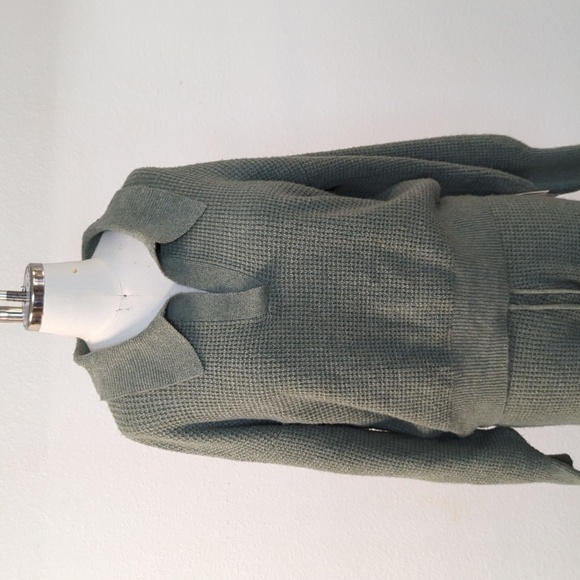 NEW Pink Rose Knit Polo Sweater Short Set Willow Green L leisure fall spring - Picture 3 of 9